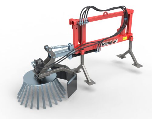 Wildkrautbürste mit Euroaufnahme, hydraulisch