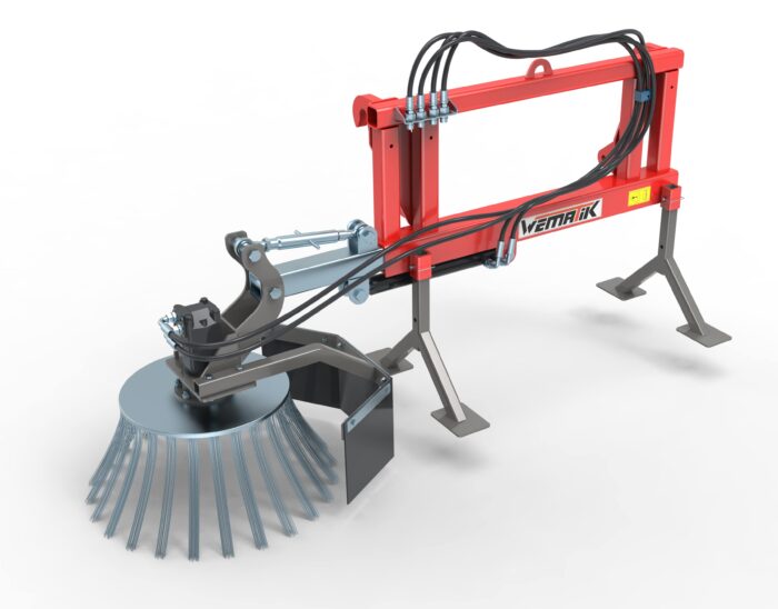 Wildkrautbürste mit Euroaufnahme, hydraulisch